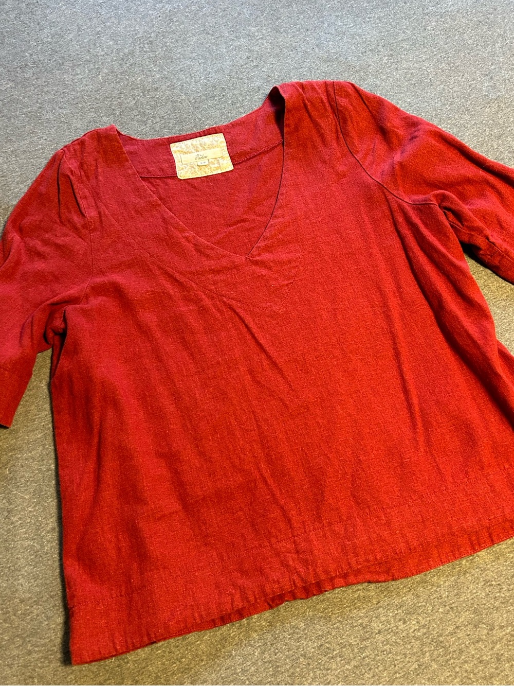 V-Neck Soft Red Women’s Top